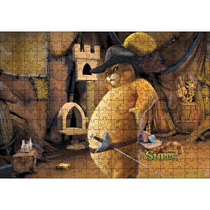 Sonsuza Kadar Shrek Kedi Görseli Puzzle Yapboz Mdf Ahşap 255 Parça