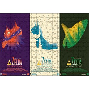 Zamanın Zelda Ocarina Efsanesi Afişi Görseli Puzzle Yapboz Mdf Ahşap 255 Parça