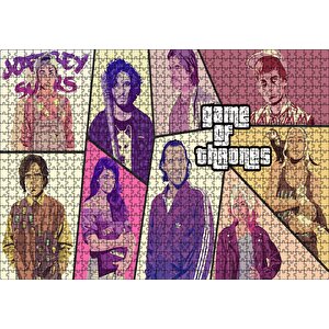 Taht Oyunları Gta Görsel Puzzle Yapboz Mdf Ahşap 1000 Parça