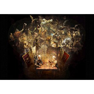 Witcher Macera Oyunu Kahramanları Görseli Puzzle Yapboz Mdf Ahşap 255 Parça