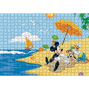 Mickey Mouse Donald Duck Ile Yaz Maceraları Puzzle Yapboz Mdf Ahşap 500 Parça