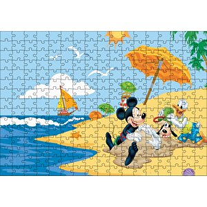 Mickey Mouse Donald Duck Ile Yaz Maceraları Puzzle Yapboz Mdf Ahşap 255 Parça