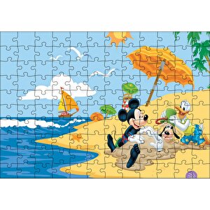 Mickey Mouse Donald Duck Ile Yaz Maceraları Puzzle Yapboz Mdf Ahşap 120 Parça