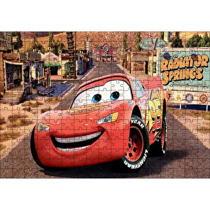 Disney Şimşek Mcqueen, Mcqueen Arabalar Puzzle Yapboz Mdf Ahşap 255 Parça