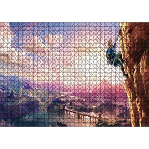 Zeldanın Vahşi Nefesi Efsanesi Çizgi Film Görseli Puzzle Yapboz Mdf Ahşap 1000 Parça