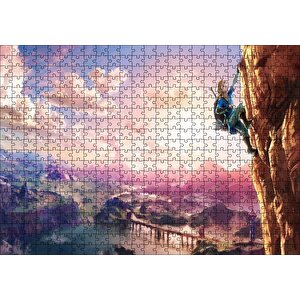 Zeldanın Vahşi Nefesi Efsanesi Çizgi Film Görseli Puzzle Yapboz Mdf Ahşap 500 Parça