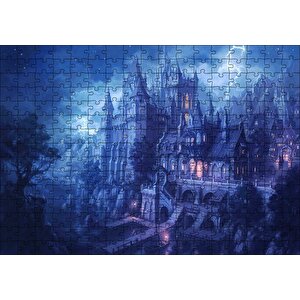 Karanlık Kale Yıldırım Fantezi Animasyon Film Görseli Puzzle Yapboz Mdf Ahşap 255 Parça