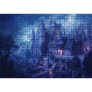 Karanlık Kale Yıldırım Fantezi Animasyon Film Görseli Puzzle Yapboz Mdf Ahşap 1000 Parça
