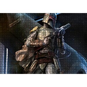 Boba Fett Uzay Yıldız Savaşları Ödül Avcısı Puzzle Yapboz Mdf Ahşap 1000 Parça