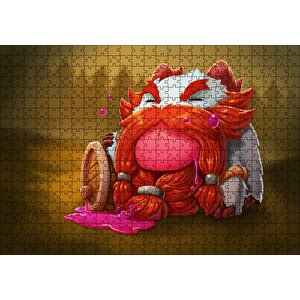 Gragas Oyunu Kahramanı Animasyon Görseli Puzzle Yapboz Mdf Ahşap 500 Parça