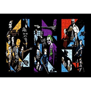 Kara Şövalye Sanat Afişi Puzzle Yapboz Mdf Ahşap 500 Parça