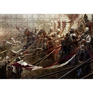 Savaş Meydanı Polonyalı Kanatlı Hafif Süvari Görseli Puzzle Yapboz Mdf Ahşap 255 Parça