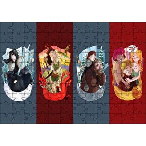 Game Of Thrones Çizgi Film Karekterleri Görseli Puzzle Yapboz Mdf Ahşap 120 Parça