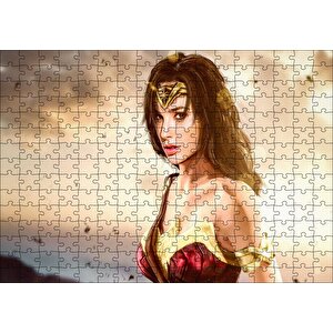 Wonder Women Gal Gadot Görseli Puzzle Yapboz Mdf Ahşap 255 Parça