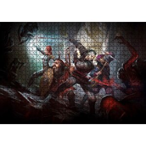 Witcher Macera Oyunu Savunma Görseli Puzzle Yapboz Mdf Ahşap 1000 Parça