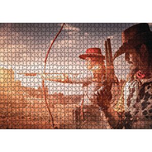 Red Dead Redemption Oyun Posteri Puzzle Yapboz Mdf Ahşap 1000 Parça