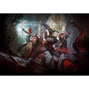 Cakapuzzle Witcher Macera Oyunu Savunma Görseli Puzzle Yapboz Mdf Ahşap