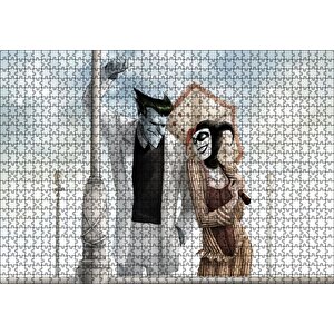 Joker Harley Quinn Aşkı Animasyon Görseli Puzzle Yapboz Mdf Ahşap 1000 Parça