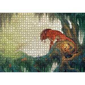 Red Xiii Final Fantasy Vii Animasyon Orman Görseli Puzzle Yapboz Mdf Ahşap 1000 Parça