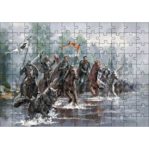 Game Of Thrones Savaşı Animasyon Görseli Puzzle Yapboz Mdf Ahşap 120 Parça