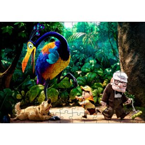 Disney Şirketi Yukarı Bak Film Görseli Puzzle Yapboz Mdf Ahşap 120 Parça