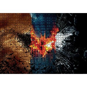 Cakapuzzle Göktelenler Batman Kara Şövalye Yarasa Sembolü Puzzle Yapboz Mdf Ahşap