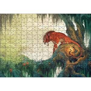 Red Xiii Final Fantasy Vii Animasyon Orman Görseli Puzzle Yapboz Mdf Ahşap 255 Parça