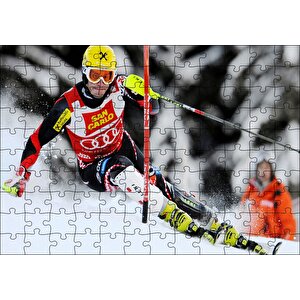 Marcel Hirscher Spor Kayak Puzzle Yapboz Mdf Ahşap 120 Parça