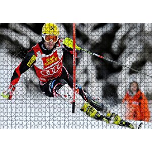 Marcel Hirscher Spor Kayak Puzzle Yapboz Mdf Ahşap 1000 Parça