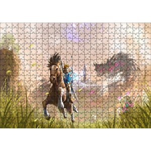 Vahşi Zelda Nefesi Efsanesi Görseli Puzzle Yapboz Mdf Ahşap 500 Parça