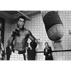 Muhammed Ali Khaliah Antrenmanda Puzzle Yapboz Mdf Ahşap 500 Parça