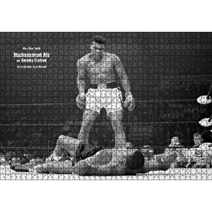 Muhammed Ali Khaliah Nakavt 1965 Görsel Puzzle Yapboz Mdf Ahşap 1000 Parça