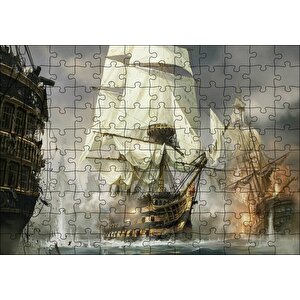 Cakapuzzle Korsan Savaş Gemisi Görseli Puzzle Yapboz Mdf Ahşap