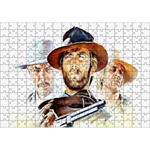 Sinema Afişi 1965 Adam Film Clint Eastwood Puzzle Yapboz Mdf Ahşap 255 Parça