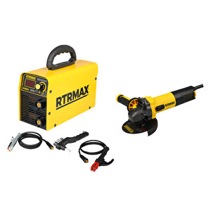Rtrmax Rtm520 200 Amp. Kaynak Mak. + Rtm102 Avuç Taşlama Set005