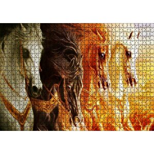 Mahşerin Dört Atlısı Puzzle Yapboz Mdf Ahşap 1000 Parça