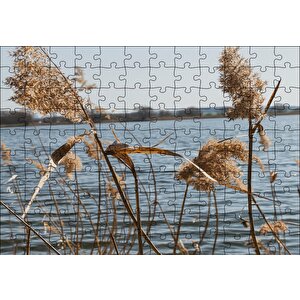 Göl Kıyısında Sazlar Puzzle Yapboz Mdf Ahşap 120 Parça