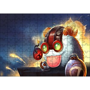 League Of Legends Ziggs Puzzle Yapboz Mdf Ahşap 120 Parça