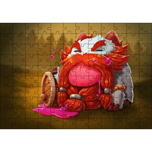 Gragas Oyunu Kahramanı Animasyon Görseli Puzzle Yapboz Mdf Ahşap 120 Parça