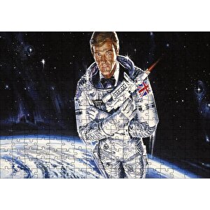 Astronot James Bond Puzzle Yapboz Mdf Ahşap 255 Parça