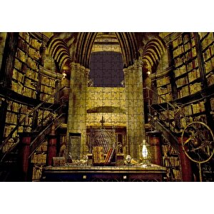 Harry Potter Kütüphane Gizli Çömlekçi Cadı Puzzle Yapboz Mdf Ahşap 500 Parça
