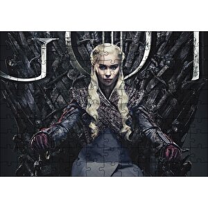 Game Of Thrones Daenerys Targaryen Tahtta Puzzle Yapboz Mdf Ahşap 120 Parça