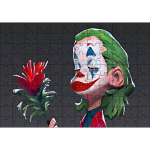 Gül İle Ağlayan Joker Görseli Puzzle Yapboz Mdf Ahşap 120 Parça