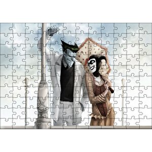 Joker Harley Quinn Aşkı Animasyon Görseli Puzzle Yapboz Mdf Ahşap 120 Parça