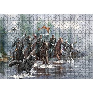 Game Of Thrones Savaşı Animasyon Görseli Puzzle Yapboz Mdf Ahşap 500 Parça