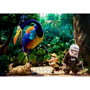 Disney Şirketi Yukarı Bak Film Görseli Puzzle Yapboz Mdf Ahşap 500 Parça