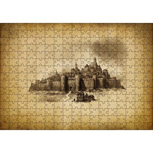 Kara Kalem Sanat Çalışması Görseli Puzzle Yapboz Mdf Ahşap 255 Parça