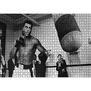 Muhammed Ali Khaliah Antrenmanda Puzzle Yapboz Mdf Ahşap 1000 Parça