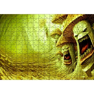 Enfekte Mantar Ve Mantar Ordusu Görseli Puzzle Yapboz Mdf Ahşap 255 Parça