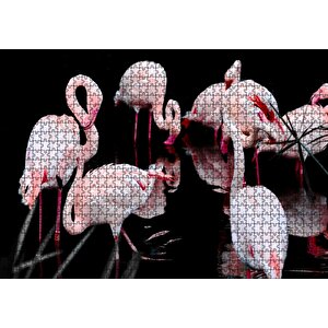Flamigolar Karanlık Göl Arka Plan Puzzle Yapboz Mdf Ahşap 1000 Parça